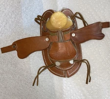 Vintage Western Cowboy Leather Miniature Toy Horse Saddle