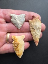 AUTHENTIC ARROWHEADS INDIANA INDIAN ARTIFACT STONE TOOLS NICE POINTS