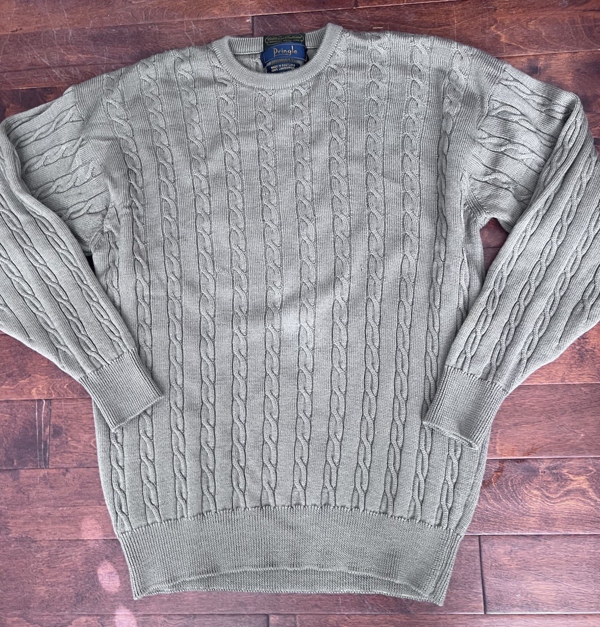Pringle of Scotland, Maglione pullover Pringle of Scotland uomo taglia L 100% lana di agnello maglia cavo vintage
