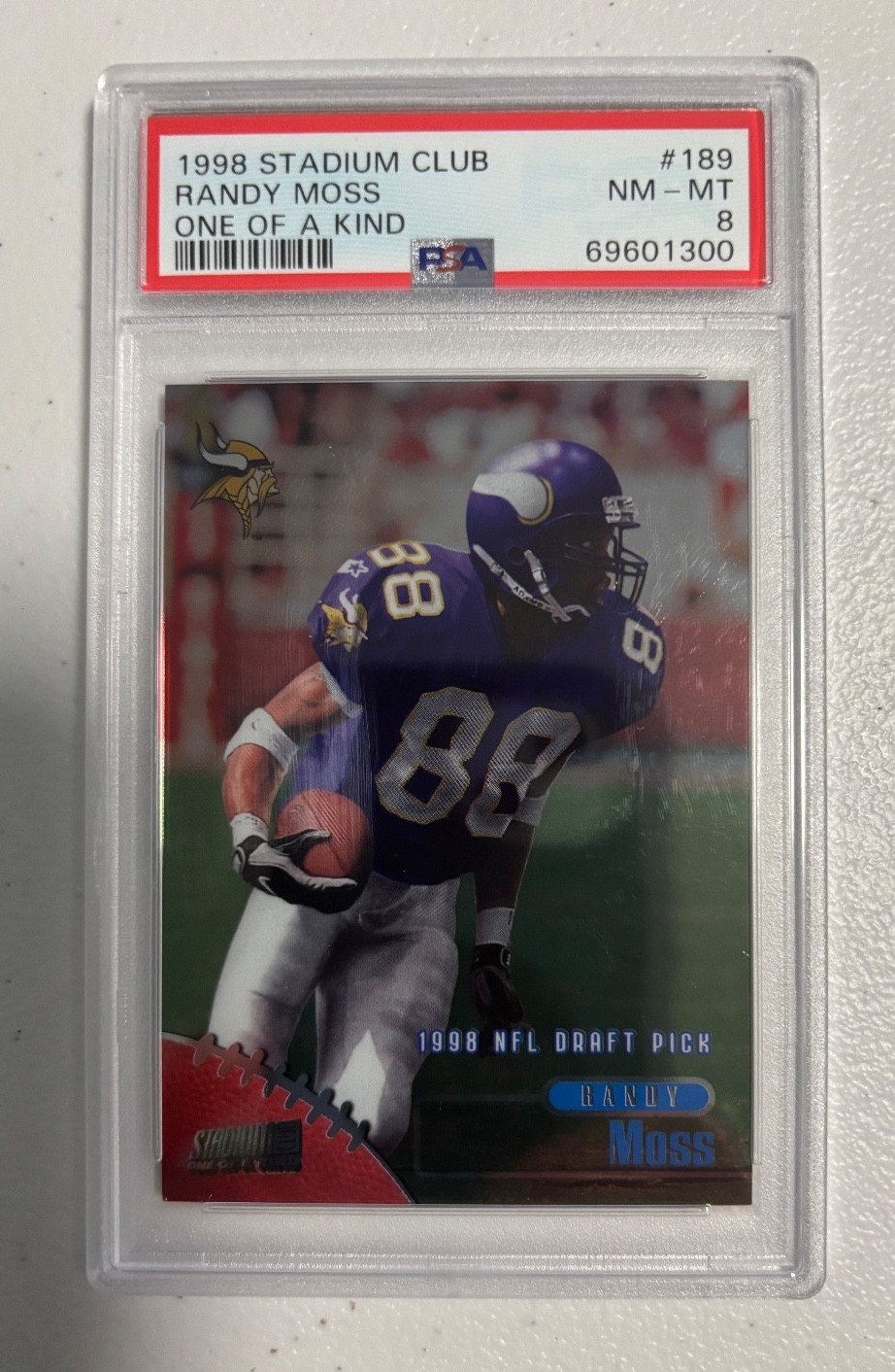 Randy Moss Stadium Club #189 One of A Kind