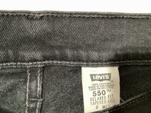 Jeans Levi's 550 Talla 8 Calce Relajado Negro Cónico Años 90 Denim Cónico De Colección - Imagen 6 de 10