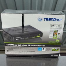Trendnet GreenNet 150Mbps Wireless N Home Router NIB Tew-651BR 6x Speed 3x Covag