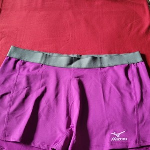 Mizuno Womens Elastic Waist Volleyball Shorts Low Rider Purple XL New With Tags
