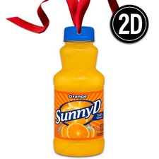 Sunny D Acrylic Christmas Ornament Orange Drink Juice Bottle Retro Gift 209