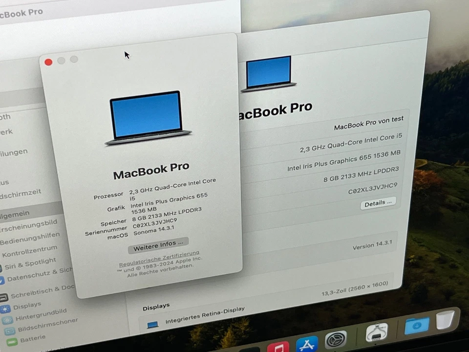 Apple MacBook Pro 13" 2018 · i5 · 8GB · 512GB, Foto 3 von 5