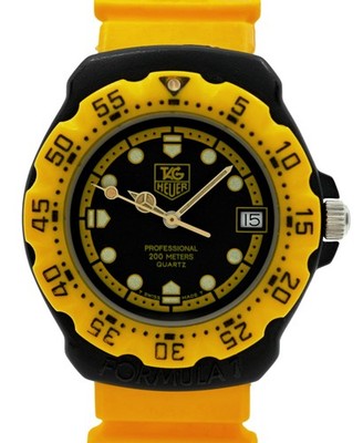 Tag Heuer 35mm Men's Formula 1 Yellow/ Black Swiss Quartz Watch! Ref: 380.513/1!