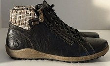 Remonte TEX R1432-22 Leather Ankle Boots W/Knit Cuff-Water Resistant