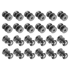 24pcs 0.3" x 0.32" Mini Round Knobs Small Drawer Pulls Gray