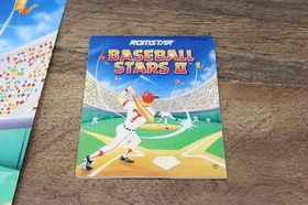Baseball Stars II Nintendo NES Foldable Promo Poster & Manual Inserts ONLY