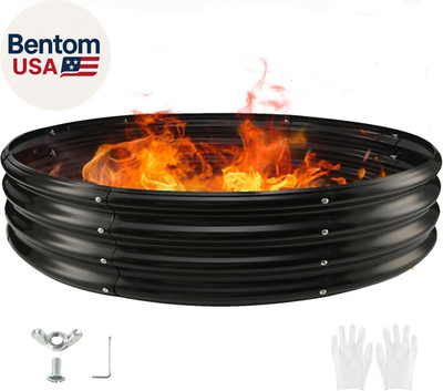 60'' round Galvanized Steel Fire Ring Pit for Backyard,Camping,Bonfire; round Ste