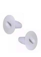 Plastic Hole Tidy Wall Grommet Sky twin Double Coax Aerial Cable Entry WHITE x 2