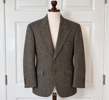 Savile Row Pure Wool Herringbone Tweed Blazer Jacket Size 38 R