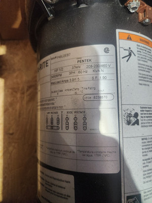 Pentair STA-RITE Booster Pump Model: HPS7C3-01. 1/2HP 230/460V 60Hz 3Ph