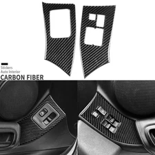 Real Carbon Fiber Window Lift Switch Cover RHD For Toyota Supra A80 MK4 1993-99