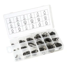 300pc SNAP RING ASSORTMENT SET EXTERNAL C CLIPS CIRCLIP RETAINING SNAP HOOK RING