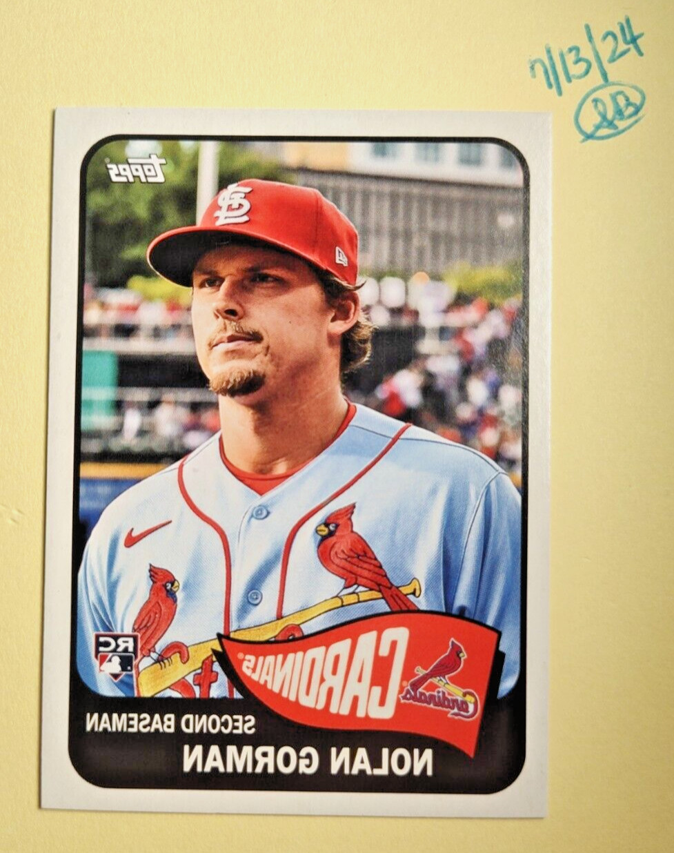 2023 Topps Archives Nolan Gorman #116 REVERSE IMAGE RC