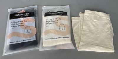 Set Of 3 Shapermint High-Waisted Shaper Short 3XL  (2 Beige & 1 Black)