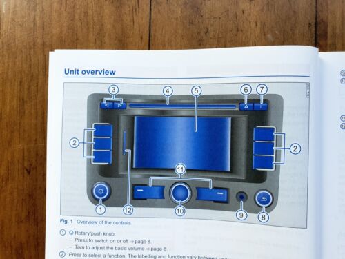 VW PASSAT, CC, Etc. RNS 310 / RNS 315 Navigation / Sat Nav Owners Manual - 2010 - Picture 5 of 5