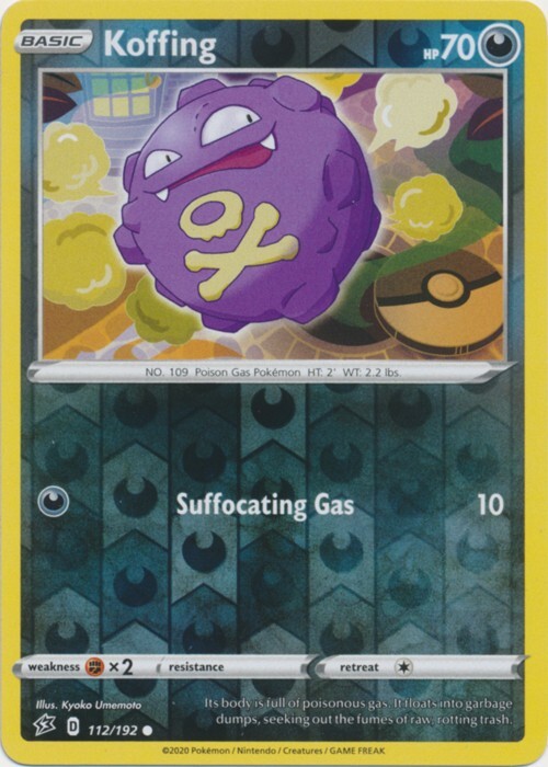 Reverse Holo Koffing 112/192 Common Rebel Clash