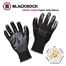 High Quality BlackRock Nitrile Safety Work Gloves Builders Grip Gardening 2 Pair