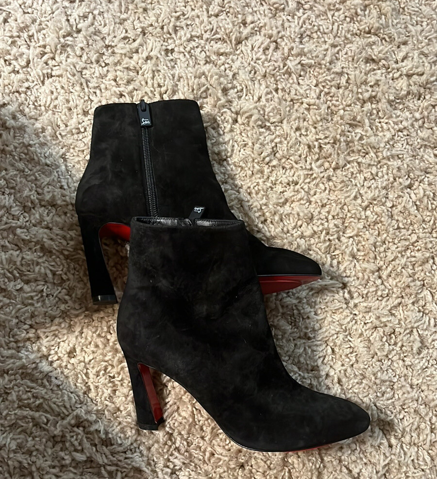 Christian Louboutin Eleonor 85mm ankle Boots Size 34.5 Gem