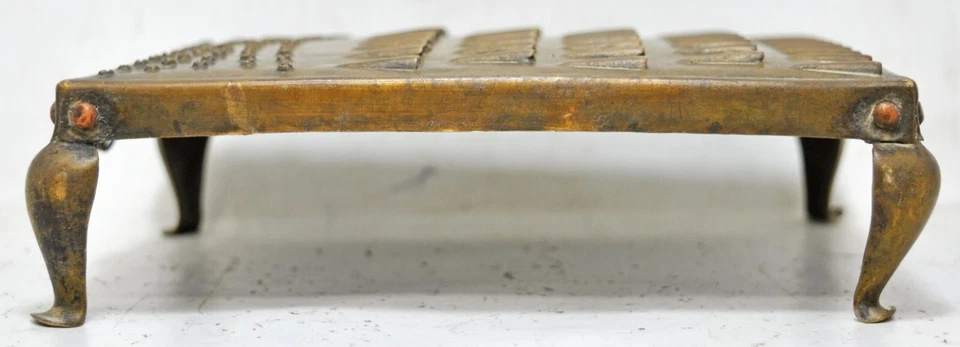 Antique Brass Kitchenware Grater Tool Original Old Hand Crafted Engraved - Image 4 of 4