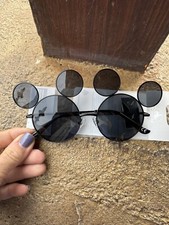 Disney Parks 2025 Mickey Shaped Sunglasses With Black Lenses Mirror Ear Tokyo