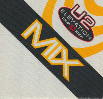 U2 - Elevation Tour - Mix - 2001 [USA] - Backstage Pass (orange)