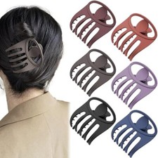 6 Pcs Flat Alligator Hair Claw Clips, 2.95 Inch French Curved Hair Clips Matte
