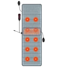 Full Body Massage Mat with Heat, Movable Shiatsu Neck Back Massager Pillow US