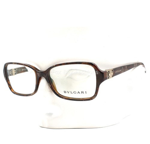Bvlgari 4083B 5301 Eyeglasses Glasses Marbled Brown w/ Swarovski Crystals 54mm