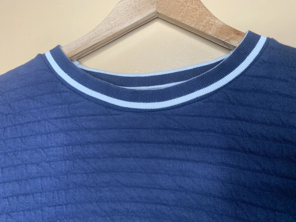 Suéter Petit Bateau Niñas Junior Talla XXS Azul Acolchado Manga Larga Foto 4 de 4