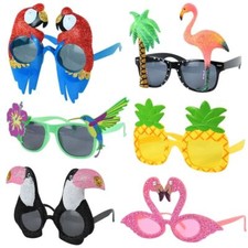 6pcs Hawaiian Party Flamingo Pineapple Sunglasses Tropical Theme Props Decor NEW
