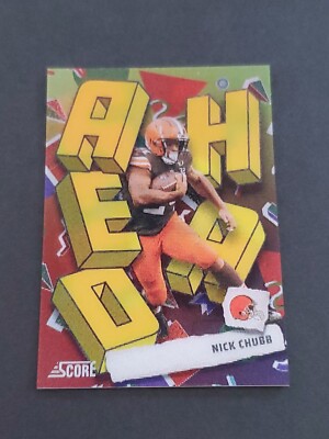 Nick Chubb 2024 Score Step Ahead Rare Case Hit Football Card