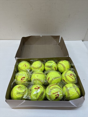 Palla Softball Safe-T Champro – Giallo Ottico, 27.9 Cm, Anima In Gomma Espansa, Cucitura Piatta - 4
