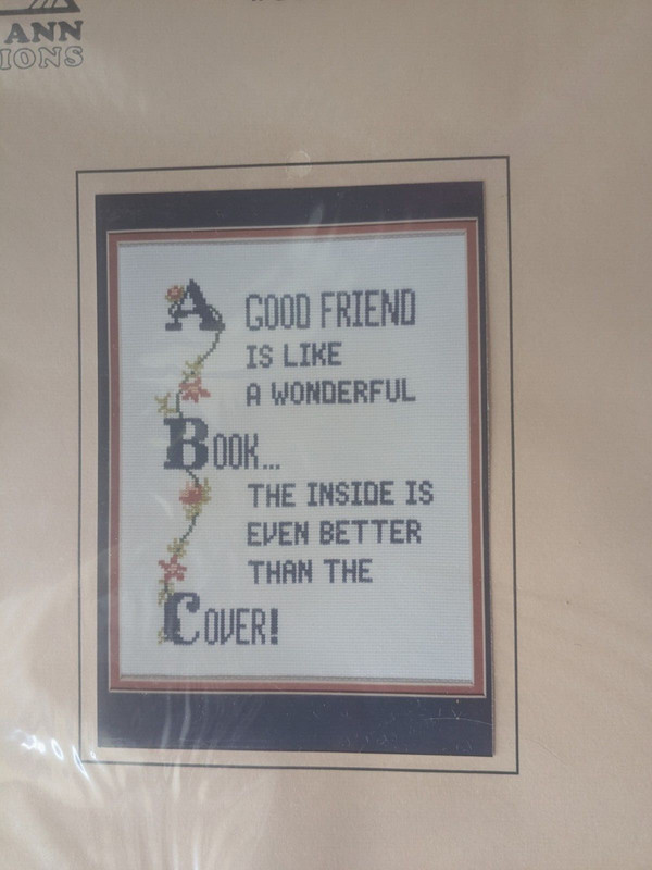 Patty Ann Creations #664 Cross Stitch Kit A GOOD FRIEND  New In Package