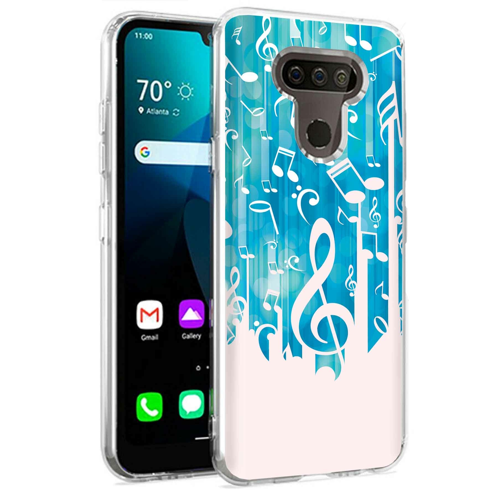 Phone Case for LG Harmony 4,Xpression Plus 3,K40S, Raining Music Notes Print