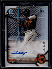 2022 Bowman Chrome Prospect Autographs Refractors Alexander Suarez 414/499