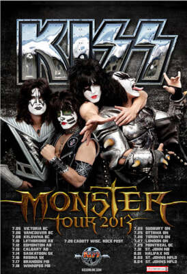 KISS Monster tourお面 Kiss Monster Tour 2013 Movie Poster 17 X 12 Reproduction | eBay