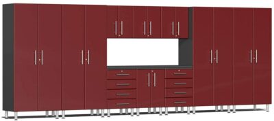 Ulti-MATE Garage UG22111R 11-Piece Cabinet Kit in Ruby Red Metallic