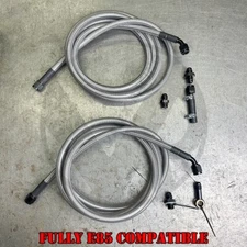 92-95 Civic E85 Compatible Stainless Steel Fuel Lines Kit - 6AN | Bolt On