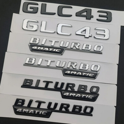 Für Mercedes Benz GLC43 BITURBO 4MATIC Schriftzug Embleme Aufkleber Badge NEW