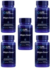 5 PACK Life Extension Migra Eeze Butterbur Ginger Riboflavin Formula 60 Softgels
