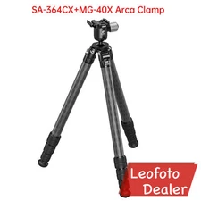 Leofoto SA-364CX+MG-40X Arca Clamp Outdoors Tripod with Ball Head
