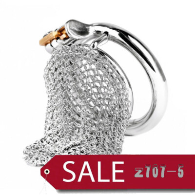 Male Chastity cage Device Hauberk Chain Abstinence Chastity Cage Device