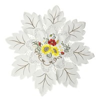 Sonnenblumen Und Klatschmohn Weiss Tischdecke Mitteldecke Ca. 85 X 85 Cm