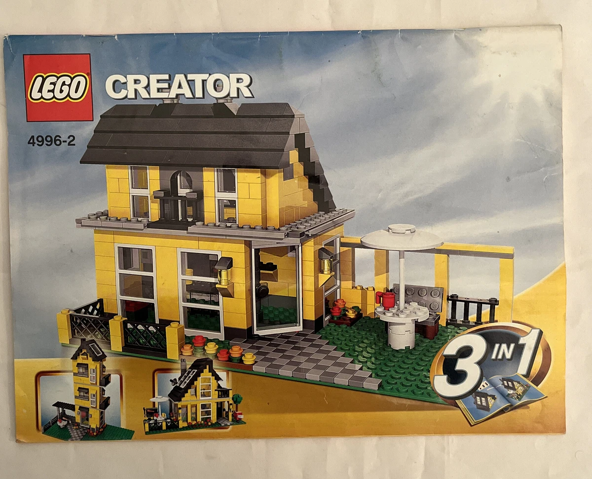 fordel midler Afvise LEGO Creator 4996-2 2008 Instructions Manual Only House Home 3-in-1 No  Bricks | eBay