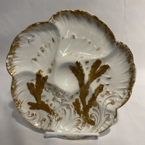 Antique Charles Field Haviland Limoges Oyster Plate Circa 1882-1890 - Picture 1 of 9