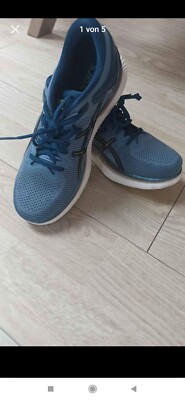 Asics meta ride, Grösse 42.5, Farbe Blau, 1 X getragen, leider zu klein