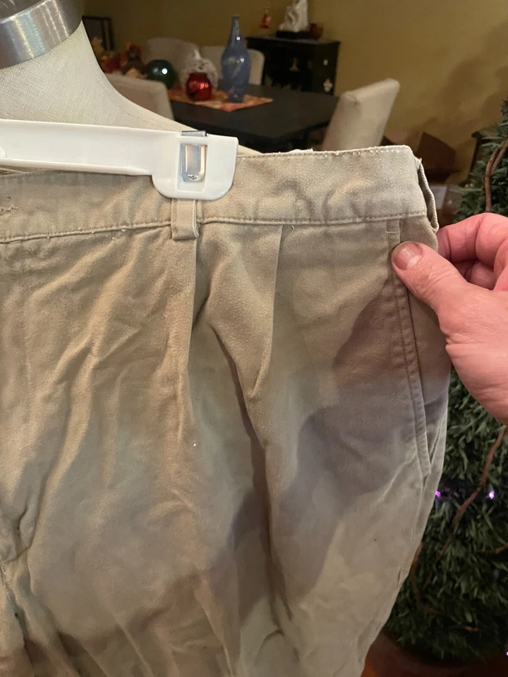 Pantalón Hombre Andrew Fezza Plisado Frontal Algodón Sarga Talla 40x30. puñado Foto 3 de 4